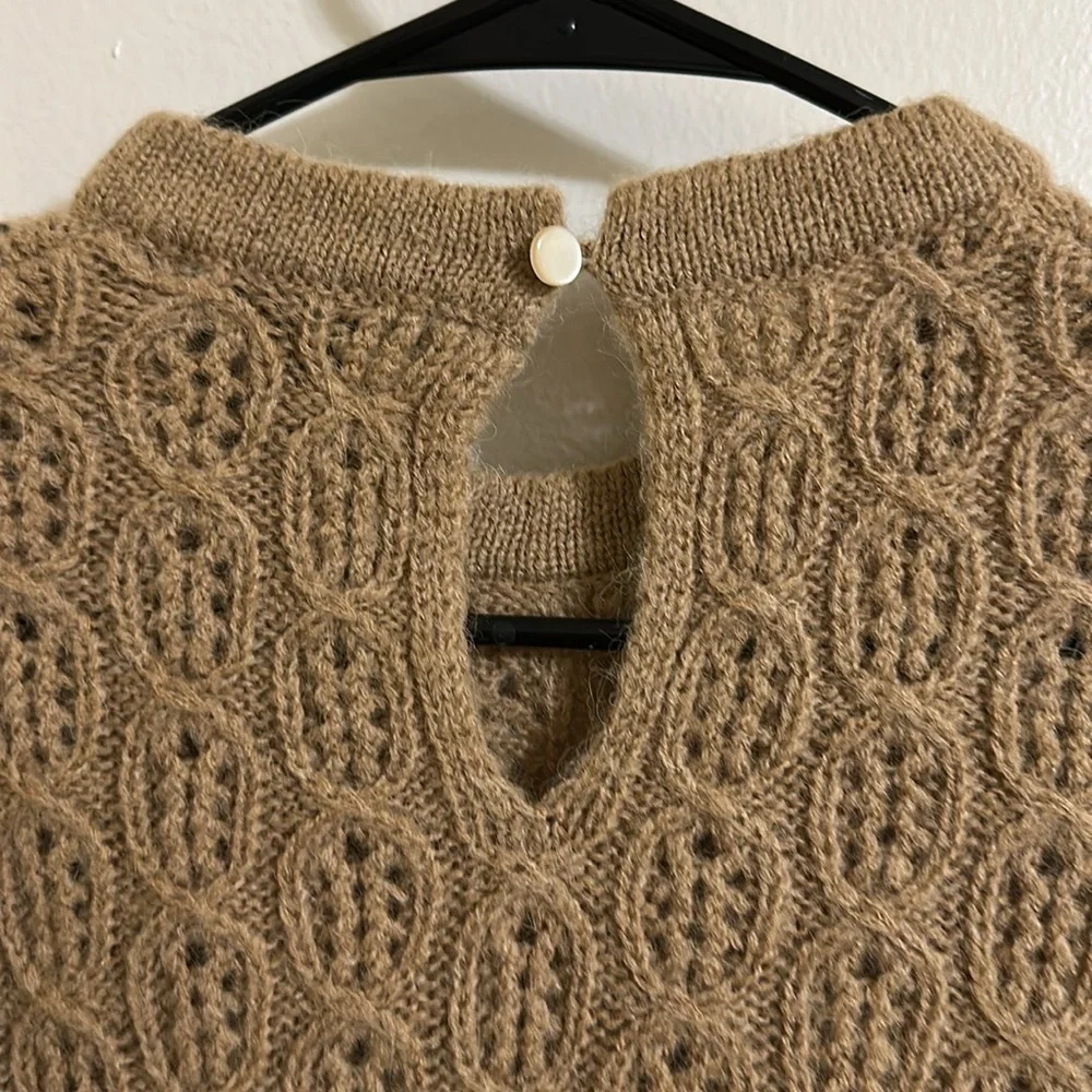 EUC J. Crew Camel Knit Alpaca Sweater Small